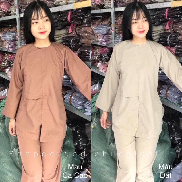 ĐỒ LAM ĐI CHÙA Đồ Đi Chùa# Vạt Hò Nút Thắt Vải Kate Mịn