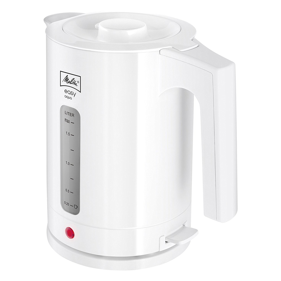 Ấm Đun Nước Siêu Tốc Kettle Melitta Easy Aqua (1.7L) - Trắng - Hàng nhập khẩu chính hãng  từ Đức