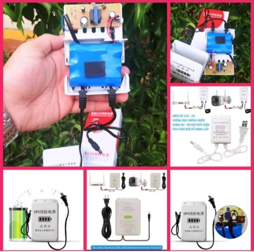 1 BỘ TÍCH ĐIỆN LƯU TRỮ ĐIỆN CHO WIFI KAMERA PHÒNG MẤT ĐIỆN