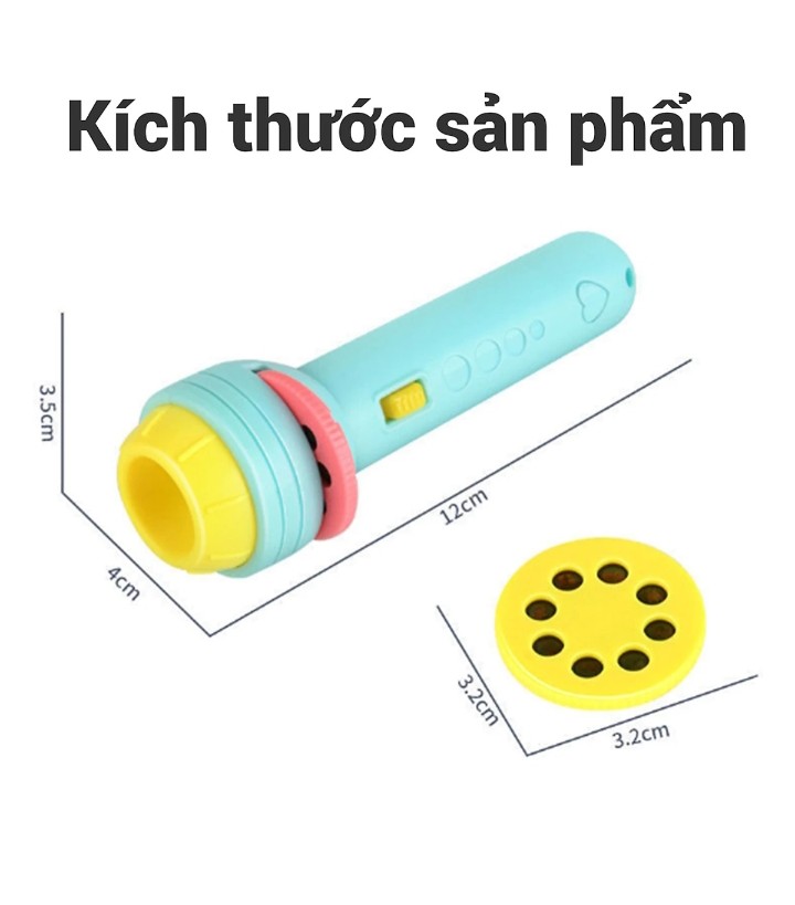 ĐÈN CHIẾU HÌNH CHO BÉ GỒM 10 CUỘN FIM VÀ 80 HÌNH NGỘ NGHĨNH