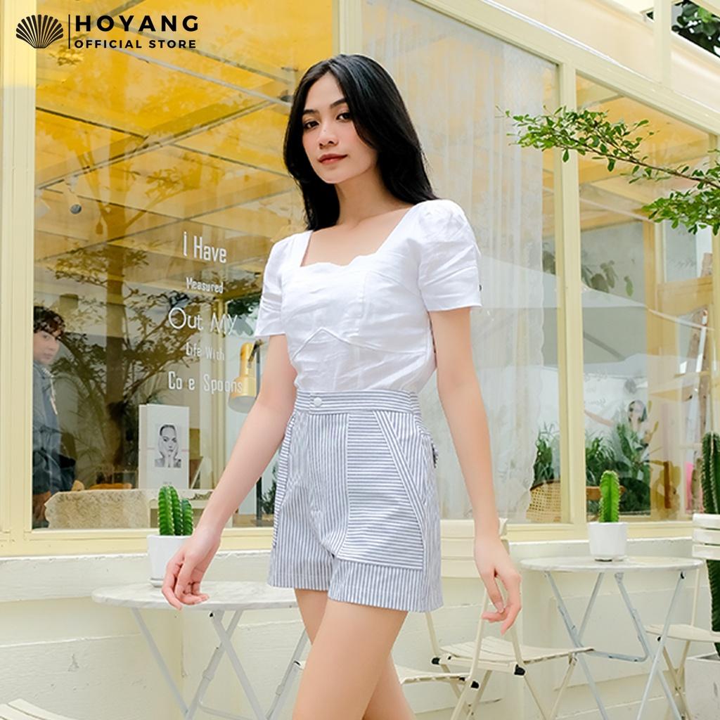 Quần Short Kẻ Co Giãn Năng Động HOYANG QSHY14