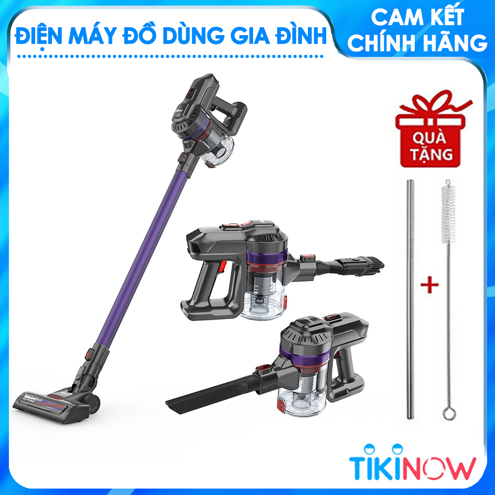 Máy Hút Bụi Không Dây Dùng Pin Sạc Lock&Lock ENV151 Lực Hút 12000pa Làm Sạch Nhanh - Hàng Chính Hãng Tặng Combo Ống Hút + Cọ Rửa