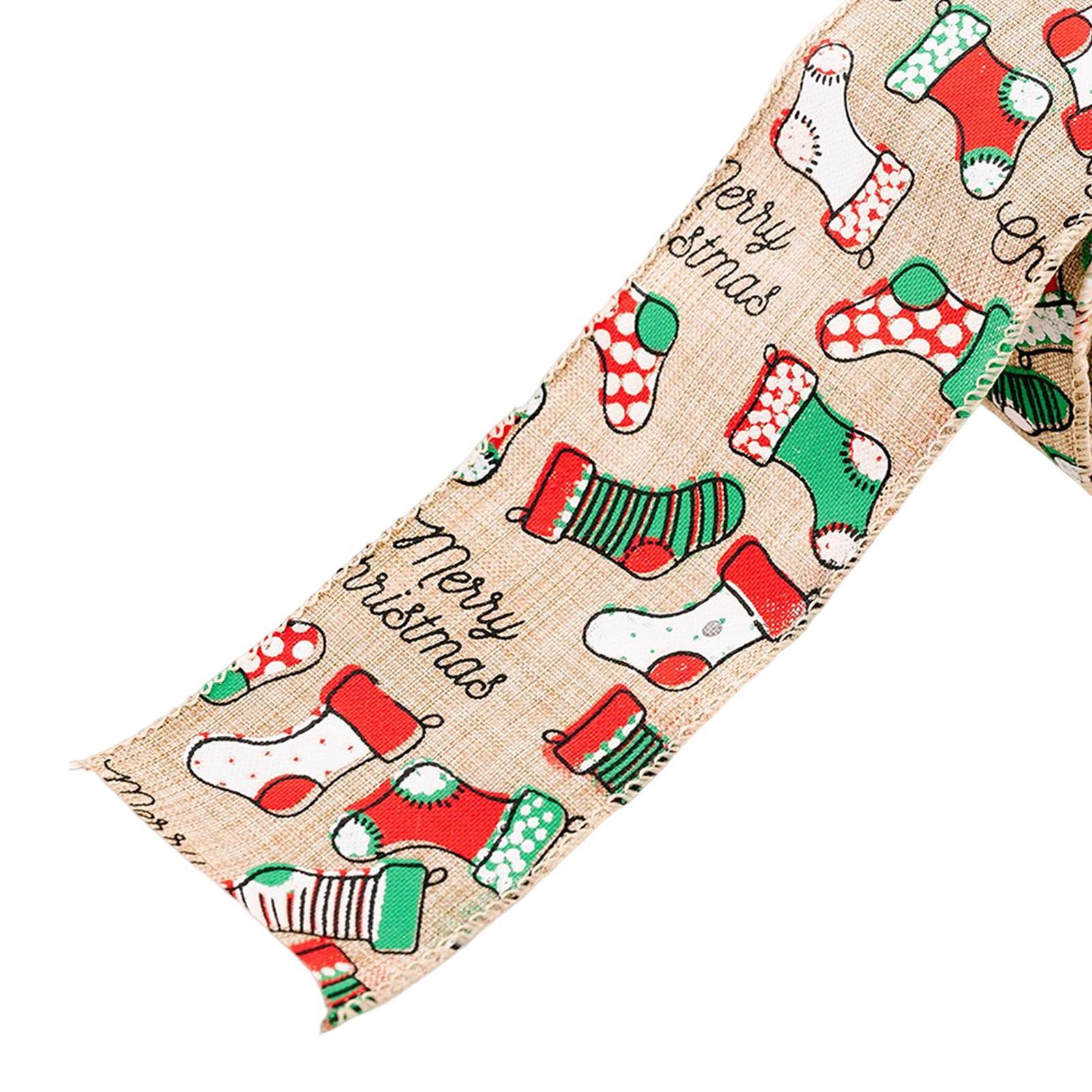 197x2.4inch Christmas Ribbons Gift Wrapping Ribbon Decoration Decorating