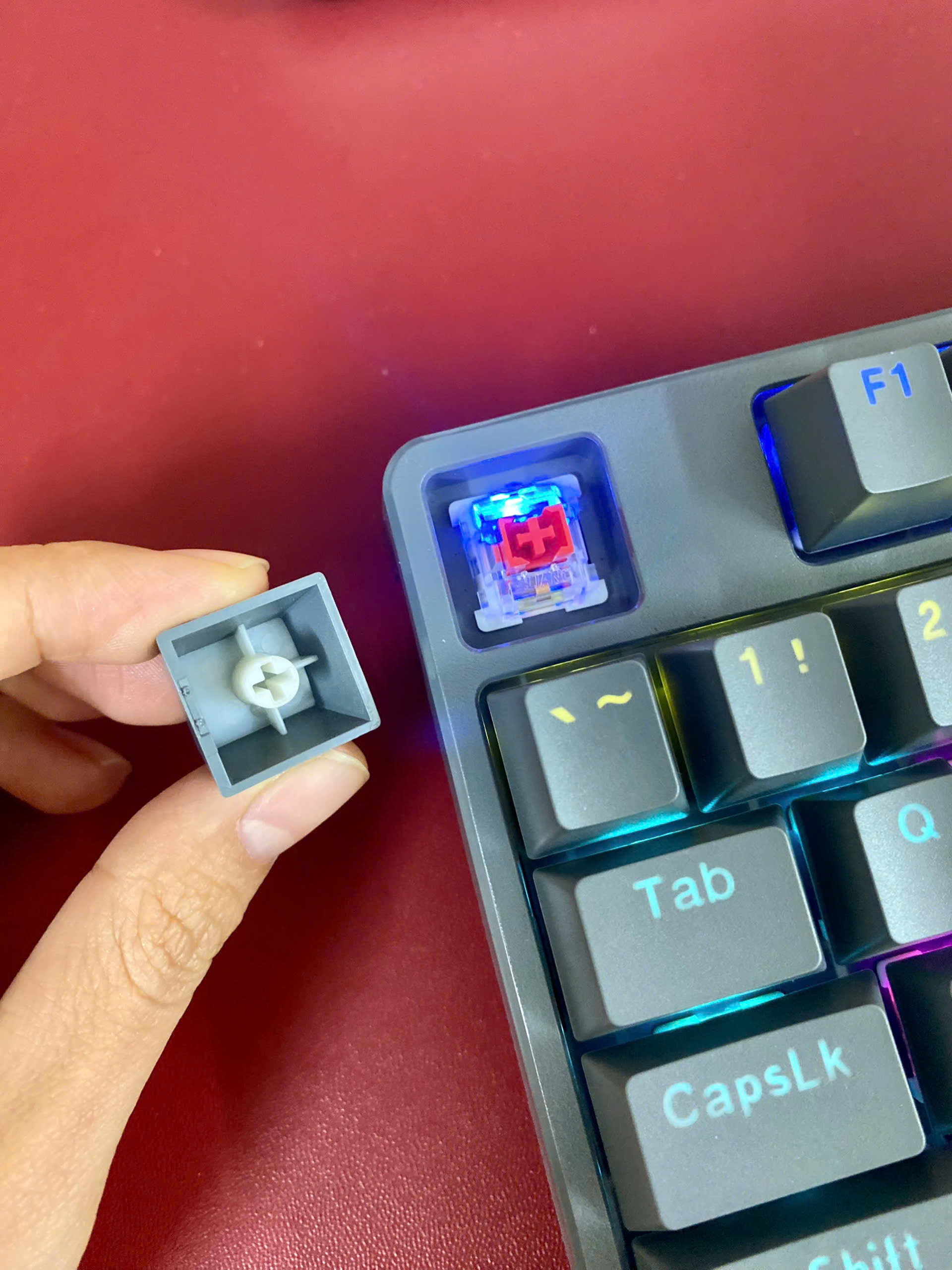 Bàn phím cơ Gaming có dây Aula S2022 PRO Xám Red Switch - Hàng Chính Hãng