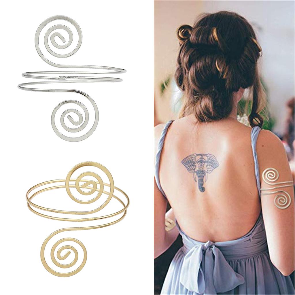 Women Upper Arm Band Armlet Multilayer Cuff Bangle Bracelet Jewelry Golden