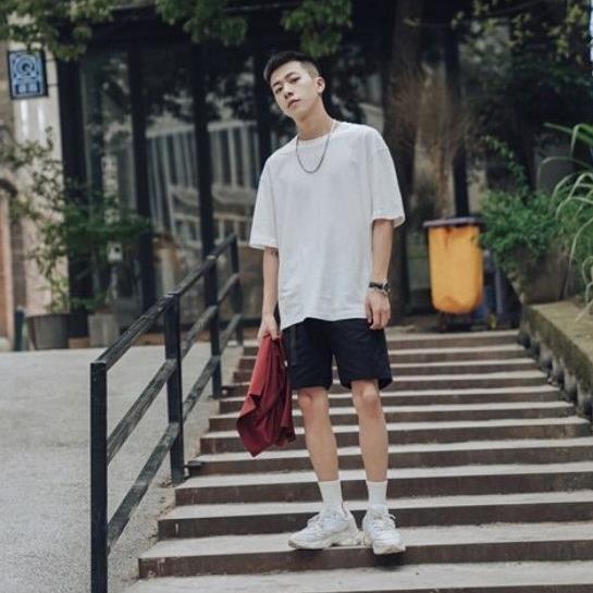 Áo Thun UNISEX Trắng Trơn Phong Cách Hàn Quốc Cực Ngầu - Áo Tay Ngắn, Tay Lỡ Cho Nam Nữ Đẹp Chất Cotton PE