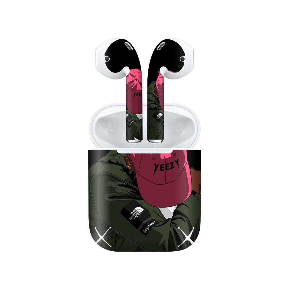 Miếng dán skin chống bẩn cho tai nghe AirPods in hình thiết kế - atk071