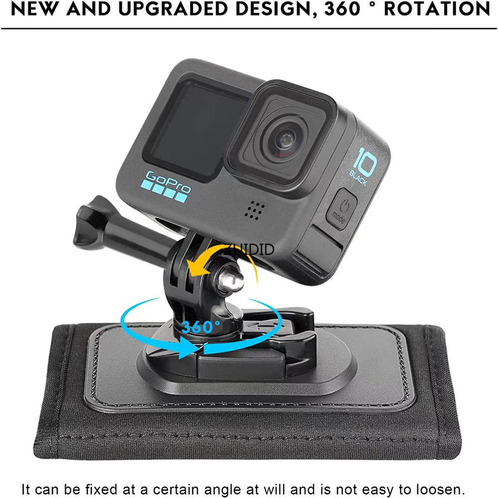 360 ° xoay khóa Khóa giải phóng nhanh Backpack vai gắn dây cho GoPro Hero 11 9 8 7 5 4 DJI Hành động 2 Phụ kiện camera hành động