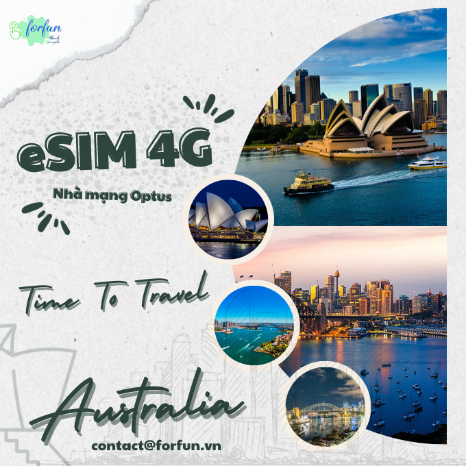 eSim 4G du lịch Úc [Giá rẻ - Hỗ trợ 24/7