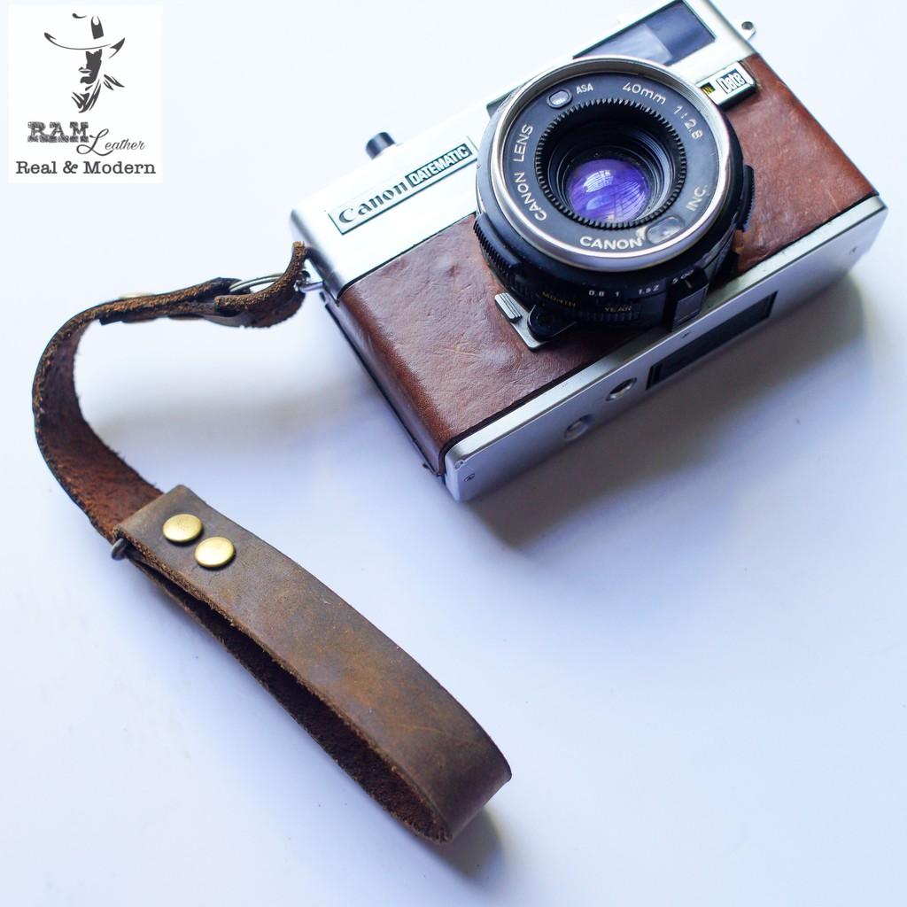 Dây máy ảnh da bò thật handmade bền chắc cực đẹp RAM Leather handstrap