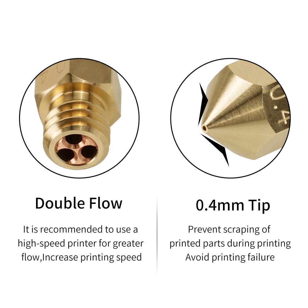 3PC nhân bản CHT Vòi phun MK8 0,2 0,3 0,4 0,5 0,6 0.8 1.0 1,2mm Máy in 3D Máy in 3D In