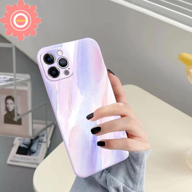 Watercolor Phone Case for Vivo Y12s Y31 2021 Y91 Y93 Y95 Y20i Y11 Y20 Y12 Y12i Y17 Y15 Y30 Y50 Y53 Y30i Y91C Y20s Y51 2020 Gradient Matte Soft Silicone Back Cover - Y3