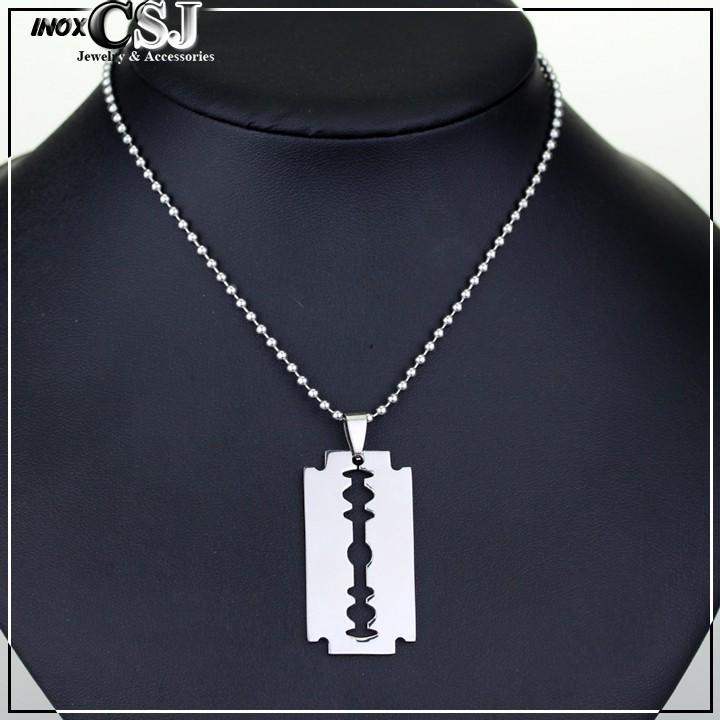 Dây chuyền inox thẻ bài lưỡi lam sáng đẹp, không đen, không gỉ - Mang lại phong cách độc lạ cho người đeo