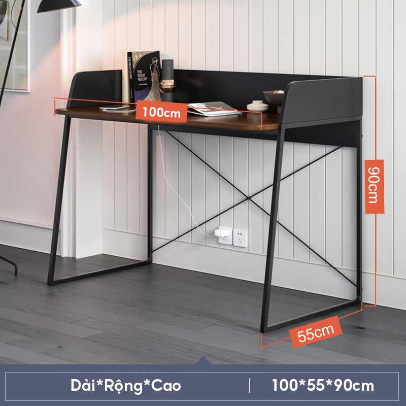 Bàn làm việc thiết kế khung sau chữ X hiện đại sang trọng, bàn học phong cách tối giản tinh tế