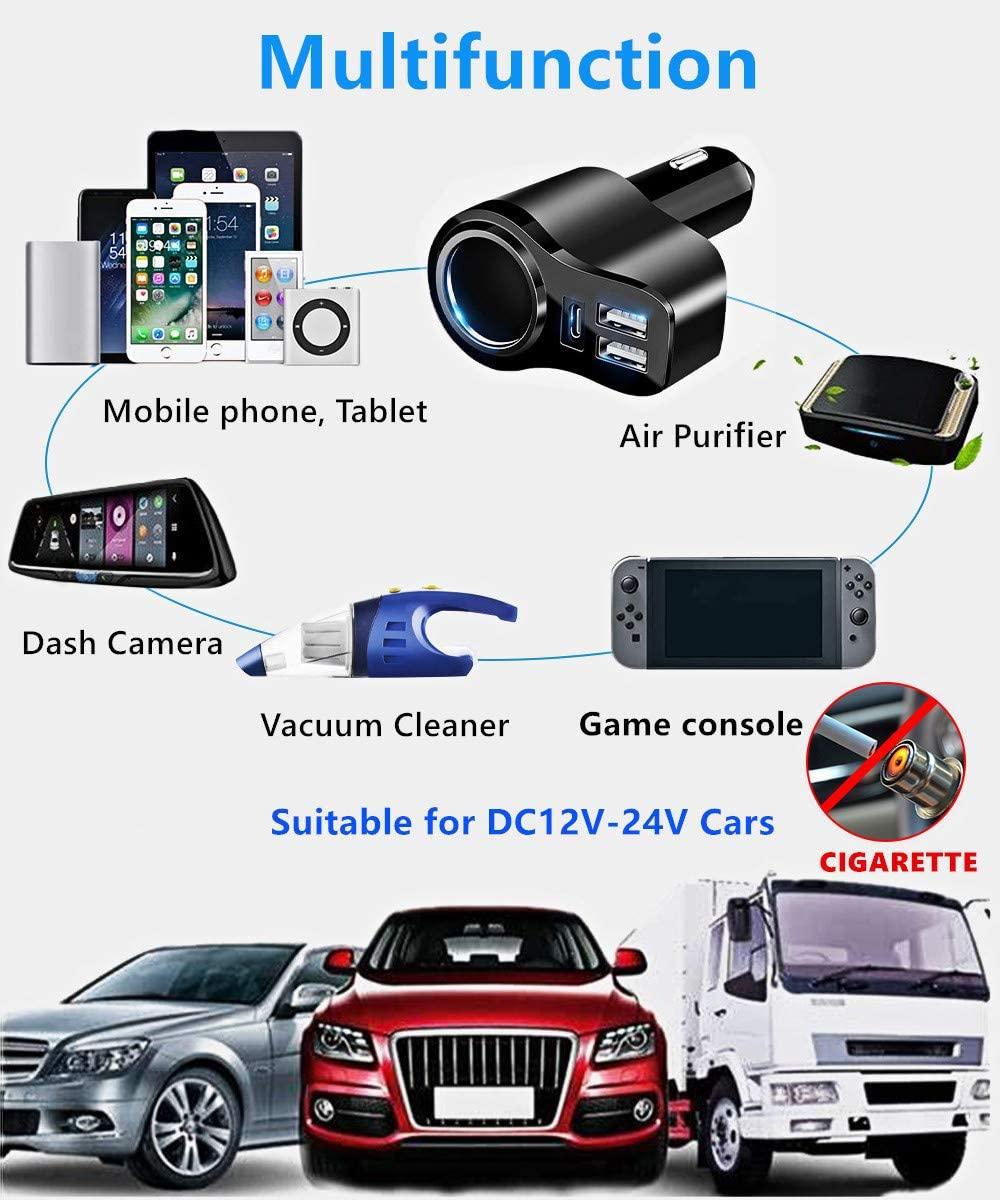 USB nhẹ hơn sạc điện truyền 3 cổng USB nhẹ hơn với ổ cắm nhẹ hơn tương thích