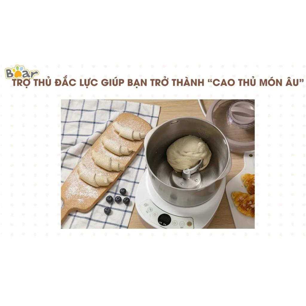 Máy Làm Bánh, Máy Trộn Bột Ủ Bột Lên Men Tự Động BEAR Chống Dính Bột Dung Tích 5 Lít Công Suất 200 W - Hàng Chính Hãng