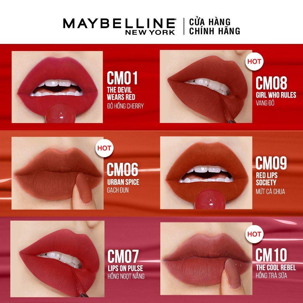 Son Kem Mịn Lì Như Nhung, Tạo Hiệu Ứng Đa Chiều Maybelline Cushion Mattes New York 6.4ml