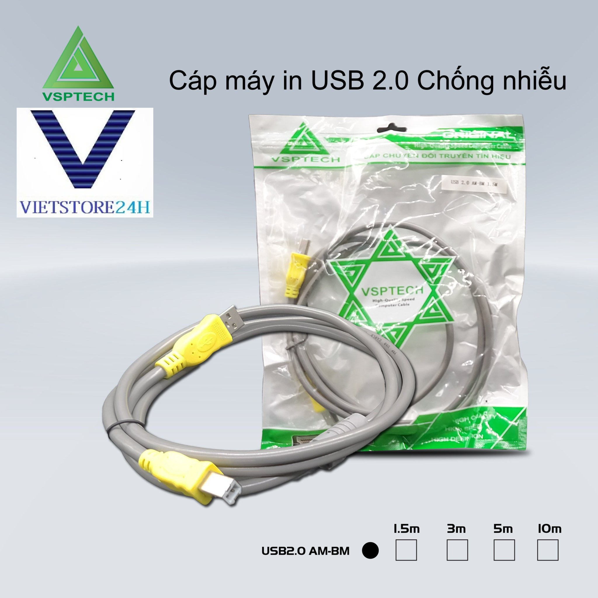 Cáp USB Máy in VSPTECH 2.0 - Hàng chính hãng