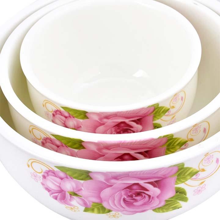 Combo 2 X Bộ 3 thố sứ dùng lò vi sóng có nắp hút nhiệt