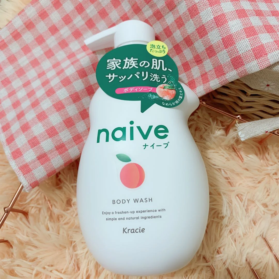 Sữa Tắm Chiết Xuất Từ Lá Đào Kracie Naive Body Wash( Peach Leaf) 530ml