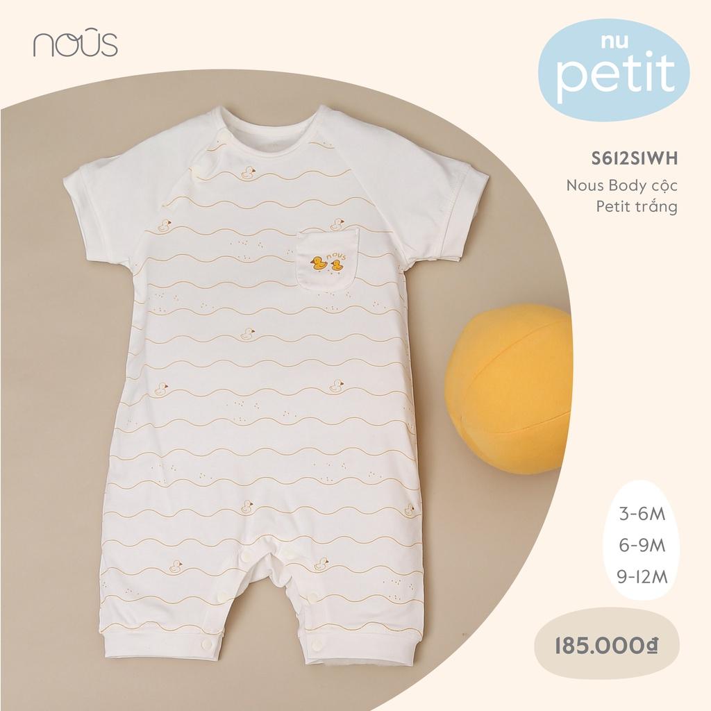 Bộ Quần Áo Body Cộc Liền Thân Nous Cho Bé Trai Bé Gái - Chất Liệu Nu Petit Mềm Nhẹ (Size Từ 3-6 Tháng Đến 9-12 Tháng