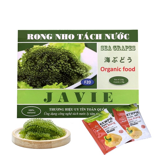 {2 Hộp} RONG NHO TÁCH NƯỚC JAVIE (120gr/hộp) ngon mát