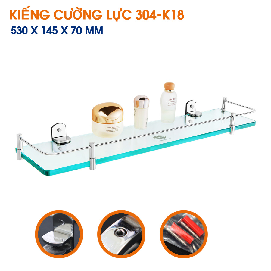 Kệ kiếng cường lực TOVASHU 304-K18