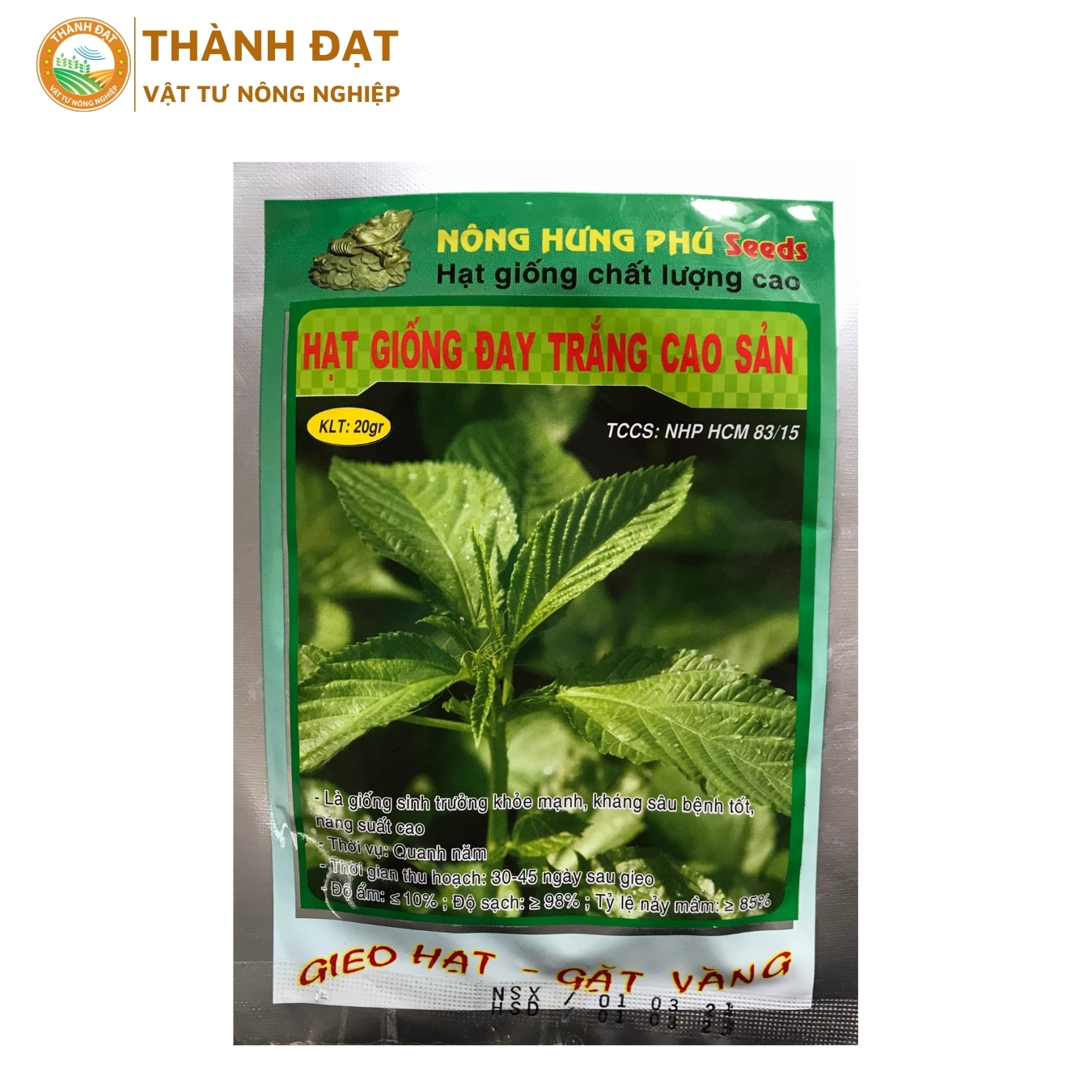 Hạt giống rau đay trắng gói 20gr