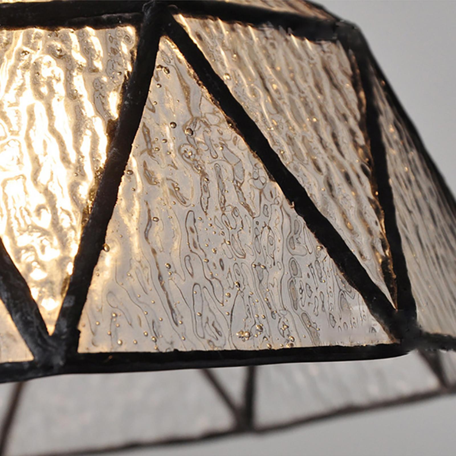 Boho Pendant Light Glass Shade Hanging Chain Ceiling Lights Decorative Pendant Lighting for Kitchen Island Indoor Porch Stairway Living Room