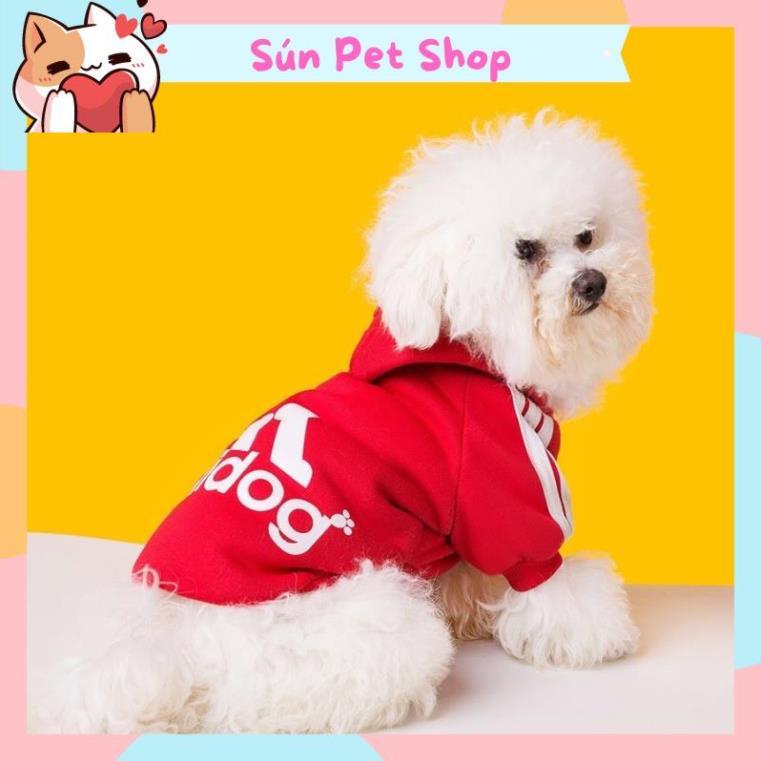 Áo nỉ Hoodie Adidog cho thú cưng, áo mùa đông cho chó mèo