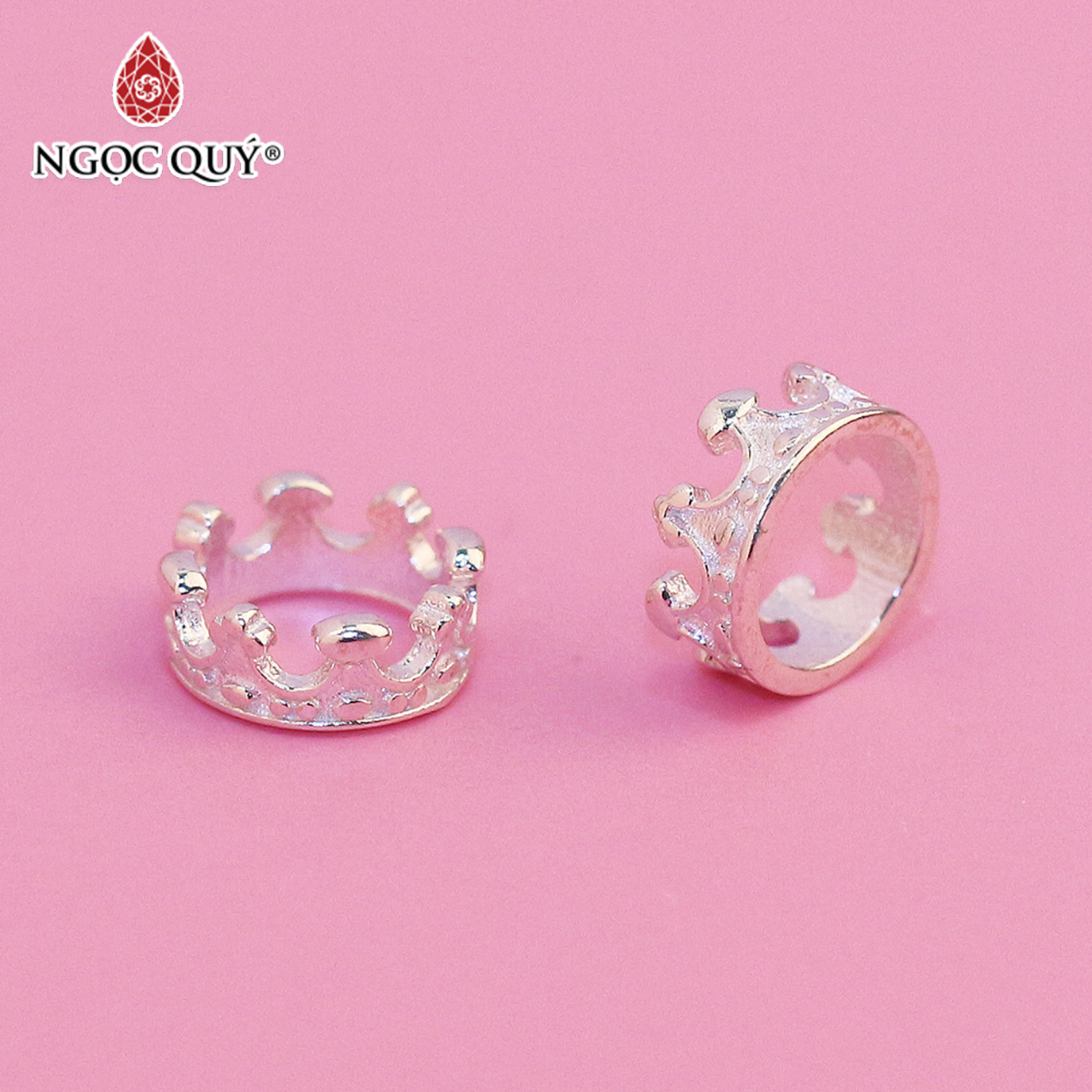 Charm bạc chặn hạt vương miệng - Ngọc Quý Gemstones