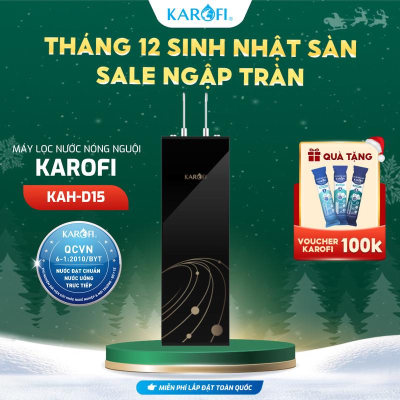 [TẶNG BỘ LÕI] Máy lọc nước Nóng Nguội KAROFI KAH-D15 - 11 lõi, +1 lõi Mineral, RO Mỹ Miễn phí lắp đặt - Hàng Chính Hãng
