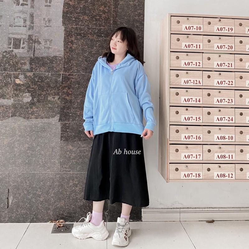 Áo khoác basic Zip trơn Unisex, áo khoác nỉ basic Zip trơn Unisex dáng rộng phong cách Hàn Quốc, Áo khoác nỉ hoodie trơn Unisex - Hoodie zip form rộng dáng suông basic ulzzang nam nữ