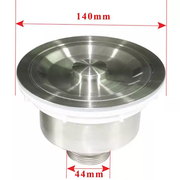 Bầu Xi Phông Chậu Rửa Chén Inox SUS 304 140mm Eurolife EL-BX140 (Trắng Bạc)