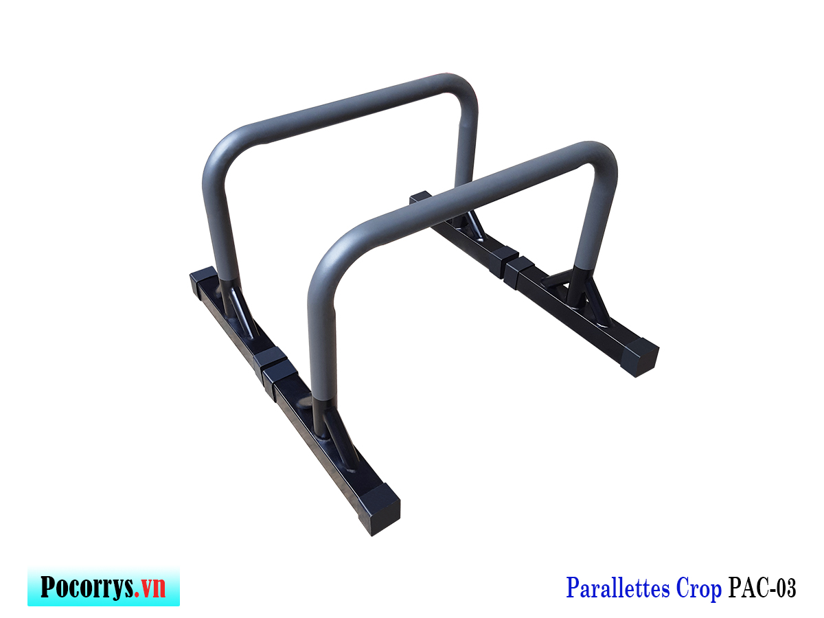 Combo 3 bộ Xà kép, Dụng cụ chống đẩy, Parallettes Pocorrys 03, Màu ghi chân đen