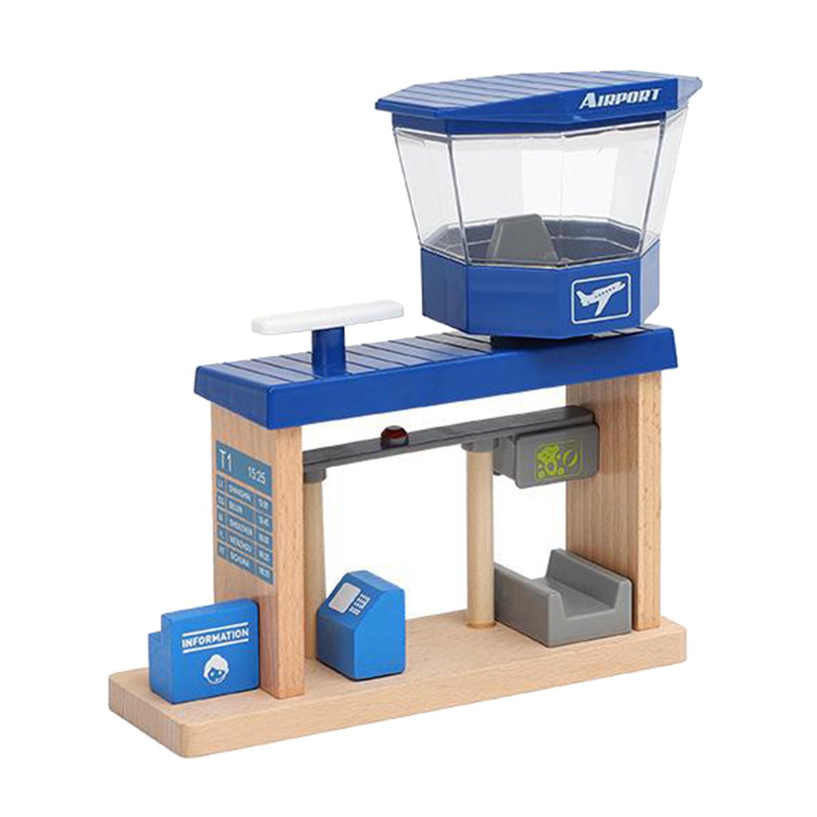 Wooden  Railway Track Accessories Scene    Terminal