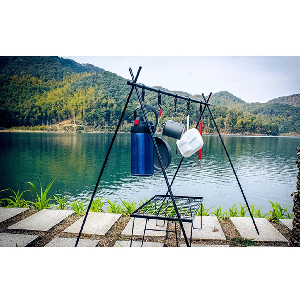 Triangle Hanging Rack Aluminum Alloy Outdoor Camping Travel Shelf Hanger