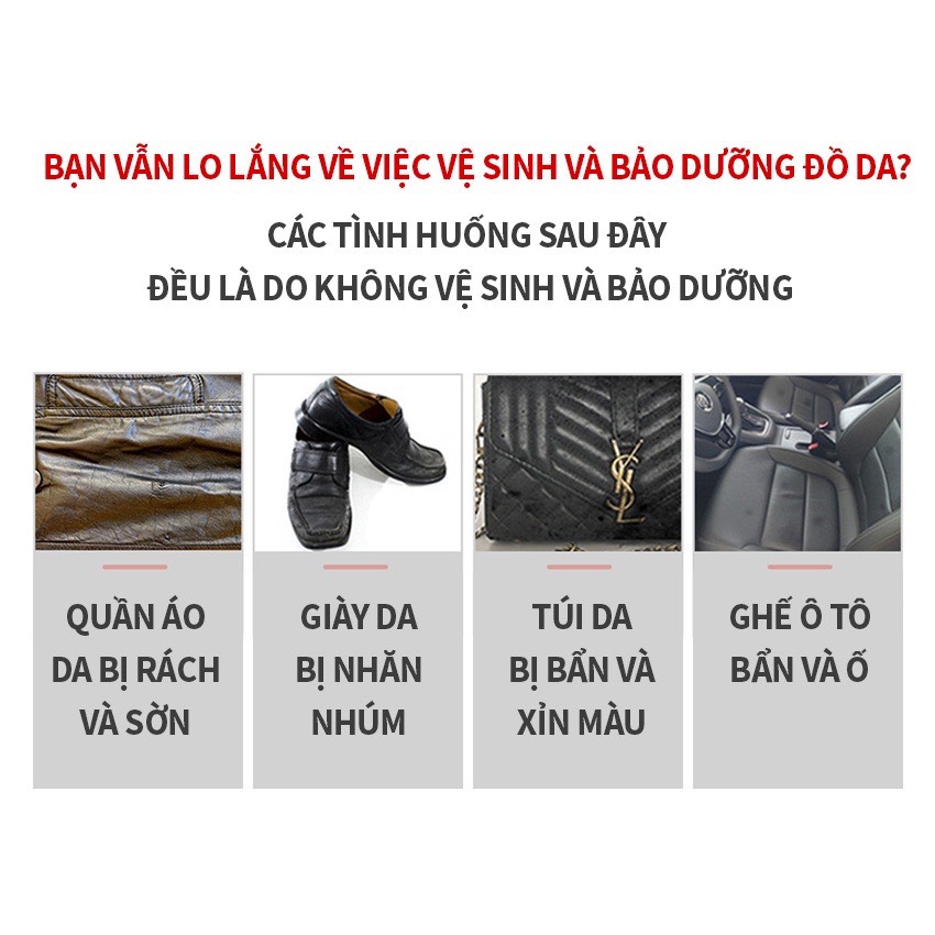 Xịt Tẩy Vết Bẩn Đồ Da,Đánh Bay Vết Bẩn Trên Bề Mặt Đồ Da Các Loại,Không Cần Đến Nước