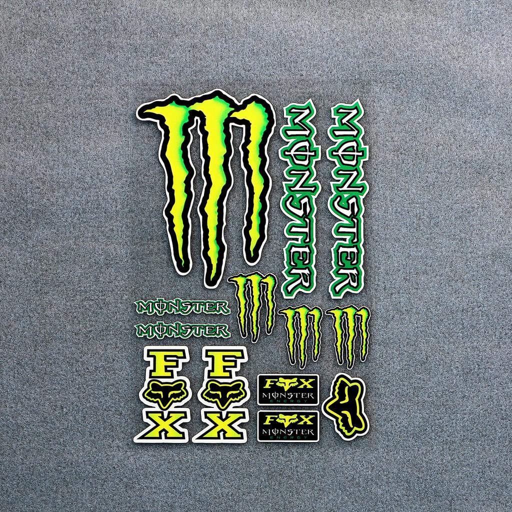 Miếng Dán Trang Trí Xe Hơi Hình Monster