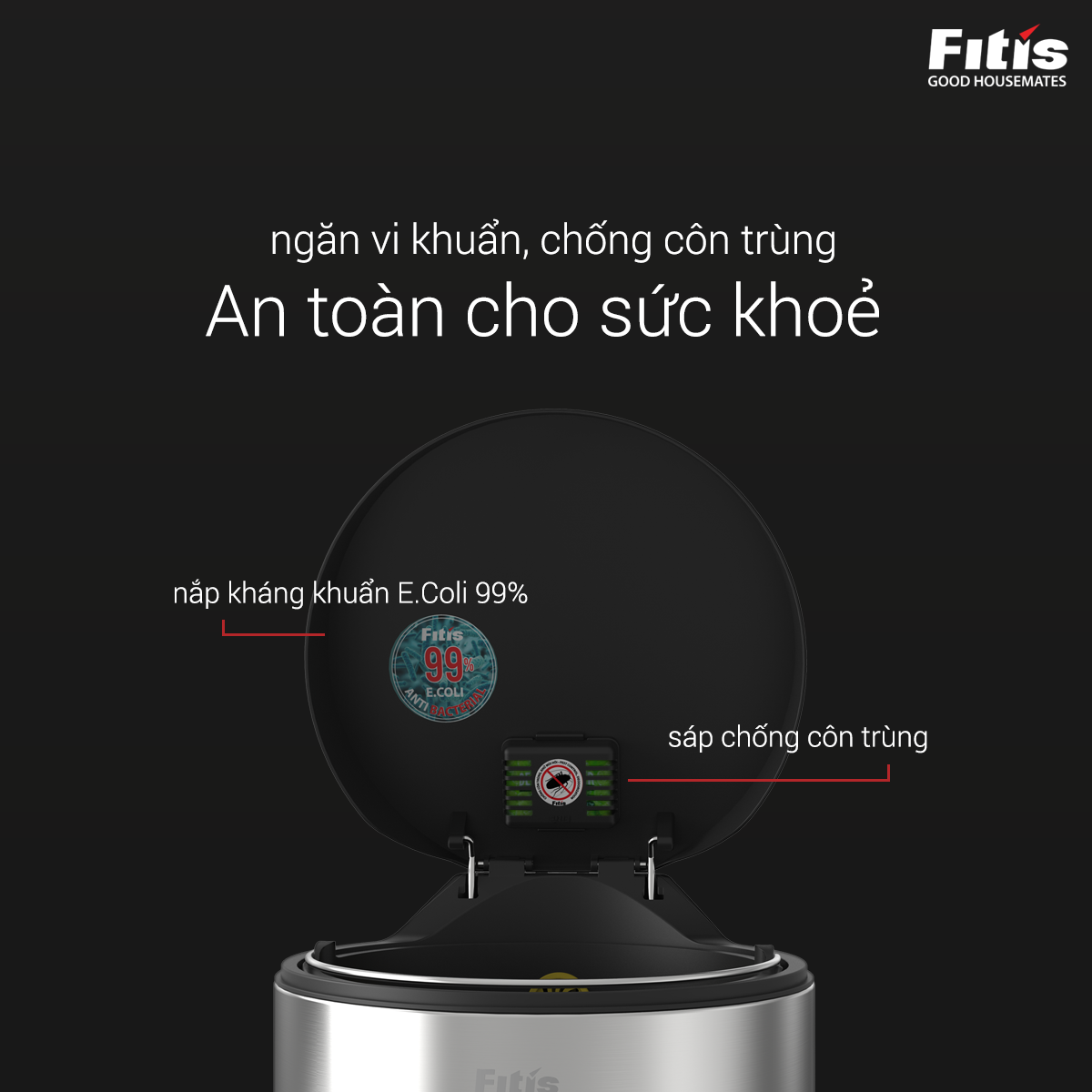 Sáp Khử Mùi Thùng Rác Fitis