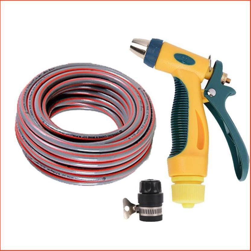 Bộ dây vòi xịt nước rửa xe,tưới cây tăng áp 3 lần 7-10m
