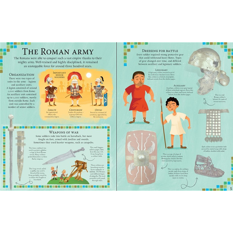 Usborne Ancient Romans Sticker Book (With Over 120 Stickers)