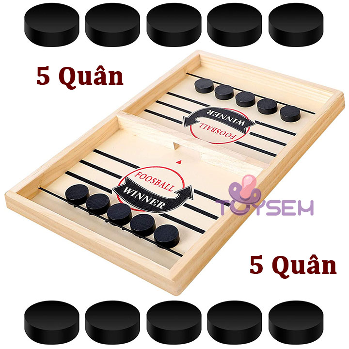 Bàn chơi bắn quân hockey qua lỗ bằng gỗ size lớn - Khúc côn cầu bàn gỗ foosball winner - Quà tặng sinh nhật cho bé trai, bé gái cute