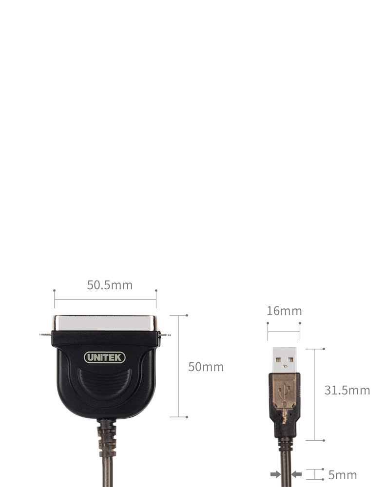 Cáp Máy In 1.5m USB Ra LPT IEEE 1284 Unitek Y-1020 Chính Hãng