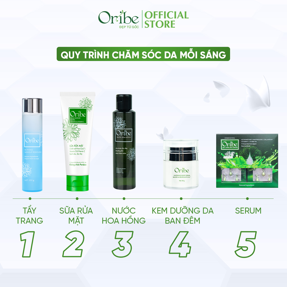 Kem Dưỡng Trắng Da Mặt Oribe Dưỡng Ẩm Làm Mờ Thâm Nám Làm Mờ Tàn Nhang 30g