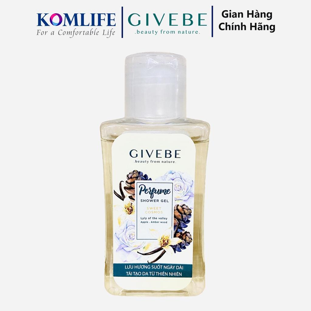 [Size du lịch] Sữa tắm GIVEBE 80 ml hương nước hoa Ý tái tạo làn da, mềm mại, sạch mụn chiết suất thiên nhiên