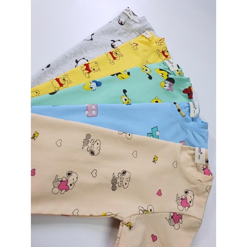 Bộ ngắn tay Minky mom 100% cotton mềm mịn mát cho bé trai, bé gái từ 5-19kg