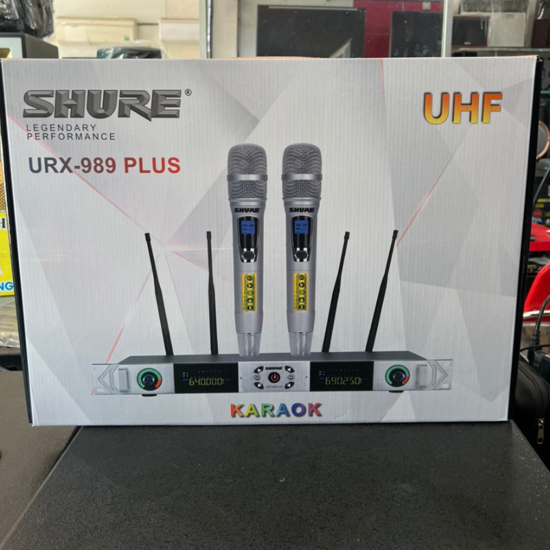 Micro Không Dây SHURE URX-989 - Phiên Bản Cao Cấp Nhất - Chống Hú Cực Tốt - Âm Thanh Hay - Hàng Nhập Khẩu
