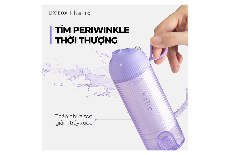 Set 4 Đầu Thay Thế Máy Tăm Nước Cầm Tay Halio UltraClean - Periwinkle