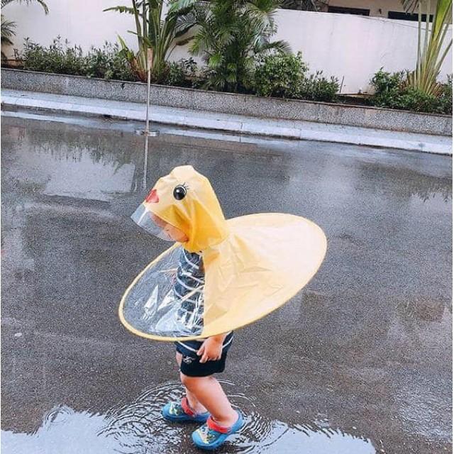 Áo mưa con vịt, ao mưa trẻ em, áo mưa ngộ nghĩnh, áo mưa dễ thương, quà tặng đáng yêu cho bé Trendy Car &amp; Home